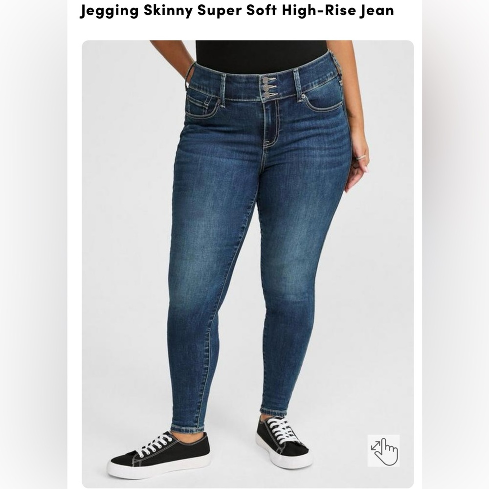 Super soft jeggings by Torrid. Color: blue grotto